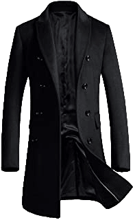 Manteau Homme Hiver Laine Long Trench