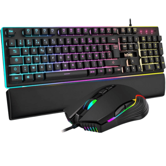 RedThunder K10 Backlit Ergonomic Gamer Keyboard and Mouse