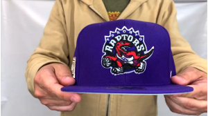 Toronto Raptors HWC SIDE-PATCH Purple Fitted Hat by Mitchell and Ness
