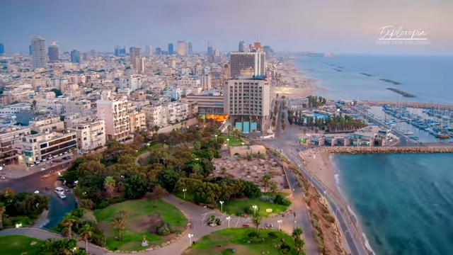 Tel Aviv, Israel in 4K ULTRA HD 60FPS Video by Drone