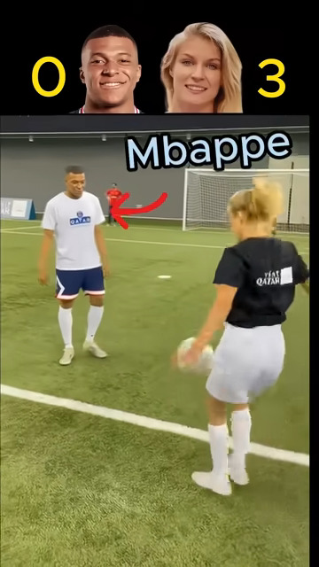 Mbappe and Neymar vs Girl Ball juggling funny challenge #shorts #short -SkoleToon's